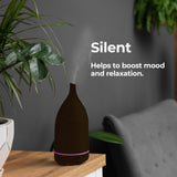 Milano Decor Aroma Diffuser 100ml Ultrasonic Humidifier Purifier And 3 Pack Oils 100ml Dark Wood