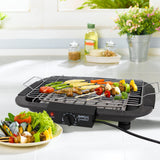 Kitchen Couture Teppanyaki Grill Electric Non Stick BBQ Table Top Black  Black