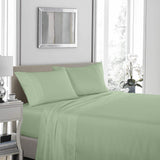 Royal Comfort 1200 Thread Count Sheet Set 4 Piece Ultra Soft Satin Weave Finish Double Sage Green