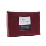 Royal Comfort Bamboo Blended Sheet & Pillowcases Set 1000TC Ultra Soft Bedding Queen Malaga Wine