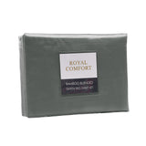 Royal Comfort Bamboo Blended Sheet & Pillowcases Set 1000TC Ultra Soft Bedding Queen Charcoal