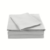 Royal Comfort Bamboo Blended Sheet & Pillowcases Set 1000TC Ultra Soft Bedding Queen Light Grey