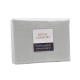 Royal Comfort Bamboo Blended Sheet & Pillowcases Set 1000TC Ultra Soft Bedding Queen Light Grey