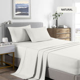 Royal Comfort 2000 Thread Count Bamboo Cooling Sheet Set Ultra Soft Bedding Single Natural