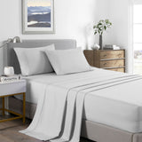 Royal Comfort 2000 Thread Count Bamboo Cooling Sheet Set Ultra Soft Bedding Double Pearl Stone