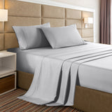 Casa Decor 2000 Thread Count Bamboo Cooling Sheet Set Ultra Soft Bedding Single Stonewash Grey