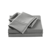 Casa Decor 2000 Thread Count Bamboo Cooling Sheet Set Ultra Soft Bedding Single Mid Grey