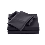 Casa Decor 2000 Thread Count Bamboo Cooling Sheet Set Ultra Soft Bedding Single Charcoal