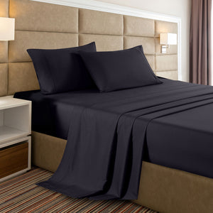 Casa Decor 2000 Thread Count Bamboo Cooling Sheet Set Ultra Soft Bedding King Single Charcoal