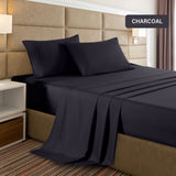 Casa Decor 2000 Thread Count Bamboo Cooling Sheet Set Ultra Soft Bedding King Single Charcoal