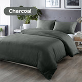 Royal Comfort Bamboo Blended Quilt Cover Set 1000TC Ultra Soft Luxury Bedding Queen Charcoal