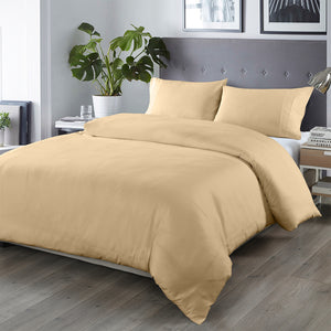 Royal Comfort Bamboo Blended Quilt Cover Set 1000TC Ultra Soft Luxury Bedding Queen Oatmeal