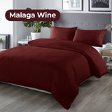 Royal Comfort Bamboo Blended Quilt Cover Set 1000TC Ultra Soft Luxury Bedding Queen Malaga Wine