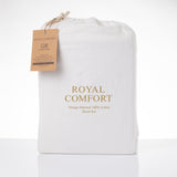 Royal Comfort Vintage Washed 100% Cotton Sheet Set Fitted Flat Sheet Pillowcases Single White