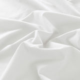 Royal Comfort Vintage Washed 100% Cotton Sheet Set Fitted Flat Sheet Pillowcases Single White