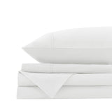 Royal Comfort Vintage Washed 100% Cotton Sheet Set Fitted Flat Sheet Pillowcases Queen White