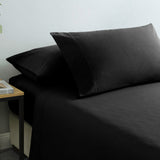 Royal Comfort Vintage Washed 100% Cotton Sheet Set Fitted Flat Sheet Pillowcases King Charcoal