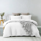 Royal Comfort Vintage Washed 100% Cotton Quilt Cover Set Bedding Ultra Soft Single White