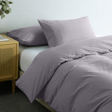 Royal Comfort Vintage Washed 100% Cotton Quilt Cover Set Bedding Ultra Soft Single Grey