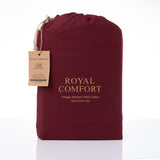 Royal Comfort Vintage Washed 100% Cotton Quilt Cover Set Bedding Ultra Soft Double Mulled Wine