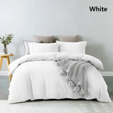 Royal Comfort Vintage Washed 100% Cotton Quilt Cover Set Bedding Ultra Soft King White