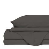 Royal Comfort 4 Piece 1500TC Sheet Set And Goose Feather Down Pillows 2 Pack Set Double Dusk Grey