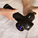 Fit Smart LCD Display Deep Tissue Vibration Therapy Device Massage Gun Black  Black