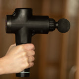 Fit Smart LCD Display Deep Tissue Vibration Therapy Device Massage Gun Black  Black