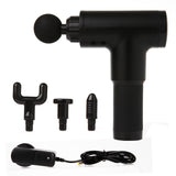 Fit Smart LCD Display 6 Level Vibration Therapy Device Massage Gun Black  Black