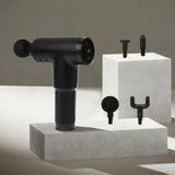 Fit Smart LCD Display 6 Level Vibration Therapy Device Massage Gun Black  Black