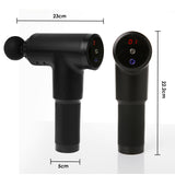 Fit Smart LCD Display 6 Level Vibration Therapy Device Massage Gun Black  Black