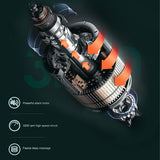 Fit Smart LCD Display Mini Vibration Therapy Massage Device Black  Black