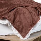 Royal Comfort Plush Blanket Throw Warm Soft Super Soft Large 220cm x 240cm  Coffee