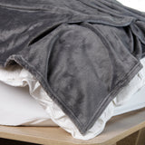 Royal Comfort Plush Blanket Throw Warm Soft Super Soft Large 220cm x 240cm  Dark Grey