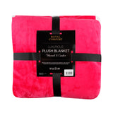 Royal Comfort Plush Blanket Throw Warm Soft Super Soft Large 220cm x 240cm  Rose Pink