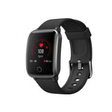FitSmart Smart Watch Bluetooth Heart Rate Monitor Waterproof LCD Touch Screen  Black