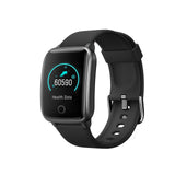 FitSmart Smart Watch Bluetooth Heart Rate Monitor Waterproof LCD Touch Screen  Black