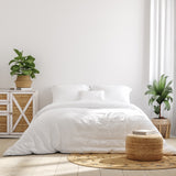 Royal Comfort 1000 Thread Count Bamboo Cotton Sheet and Quilt Cover Complete Set King White