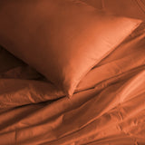 Royal Comfort 1000 Thread Count Bamboo Cotton Sheet and Quilt Cover Complete Set King Cinnamon