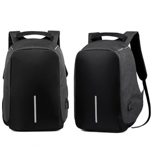 Anti Theft Backpack Waterproof bag School Travel Laptop Bags USB Charging 40 x 31 x 11cm Black