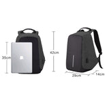 Anti Theft Backpack Waterproof bag School Travel Laptop Bags USB Charging 40 x 31 x 11cm Black