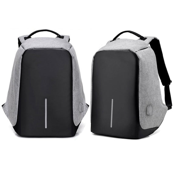 Anti Theft Backpack Waterproof bag School Travel Laptop Bags USB Charging 40 x 31 x 11cm Grey