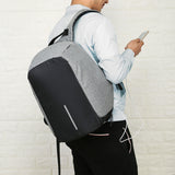 Anti Theft Backpack Waterproof bag School Travel Laptop Bags USB Charging 40 x 31 x 11cm Grey