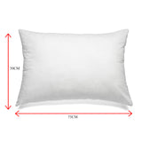 Royal Comfort Goose Down Feather Pillows 1000GSM 100% Cotton Cover - Twin Pack 50 x 75 cm White