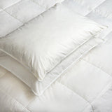 Royal Comfort Goose Down Feather Pillows 1000GSM 100% Cotton Cover - Twin Pack 50 x 75 cm White