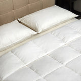 Royal Comfort Goose Down Feather Pillows 1000GSM 100% Cotton Cover - Twin Pack 50 x 75 cm White