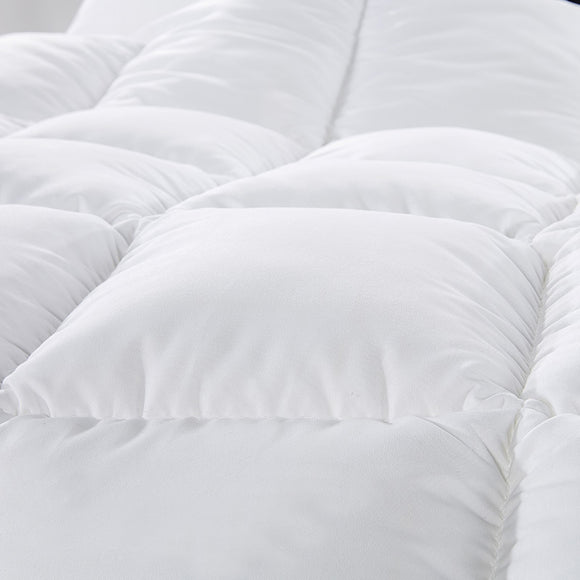 Royal Comfort Quilt 50% Duck Down 50% Duck Feather 233TC Cotton Pure Soft Duvet Single White