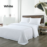 Royal Comfort Bamboo Blended Sheet & Pillowcases Set 1000TC Ultra Soft Bedding Double White