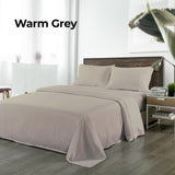 Royal Comfort Bamboo Blended Sheet & Pillowcases Set 1000TC Ultra Soft Bedding Queen Warm Grey