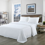 Royal Comfort Bamboo Blended Sheet & Pillowcases Set 1000TC Ultra Soft Bedding King White